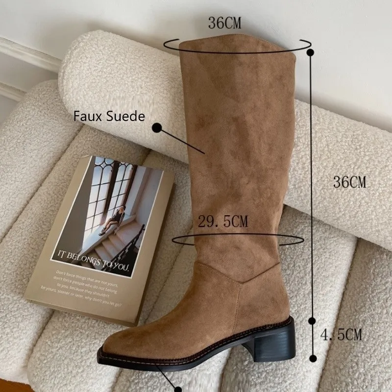 Knee-High Woman Boots Spring Autumn Slip On Winter Simple Pleated Shoes Big Girth Loose Botas Frenc Style Winter Warm Boots
Knee-High Woman Boots Spring Autumn Slip On Winter Simple Pleated Shoes Big Girth Loose Botas Frenc Style Winter Warm Boots