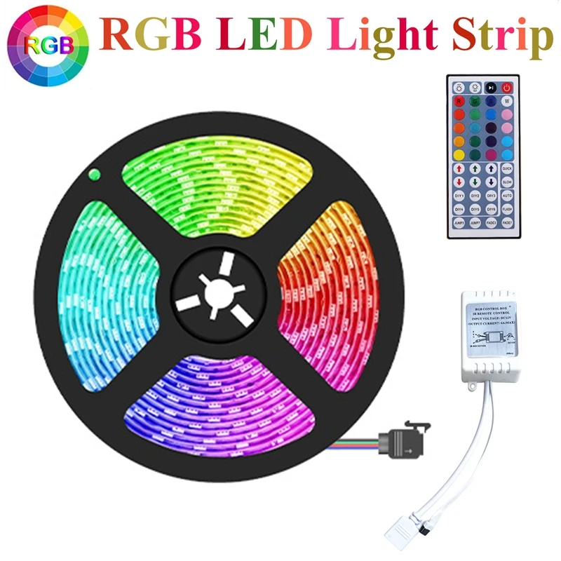 Гибкая светильник аемая Светодиодная лента RGB 3528 с пультом ДУ на 44 кнопки на Новый год и Рождество
Гибкая светильник аемая Светодиодная лента RGB 3528 с пультом ДУ на 44 кнопки на Новый год и Рождество