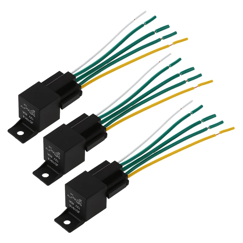 3X 12V Automotive Changeover Relay 40A 5-Pin With Socket Holder
3X 12V Automotive Changeover Relay 40A 5-Pin With Socket Holder