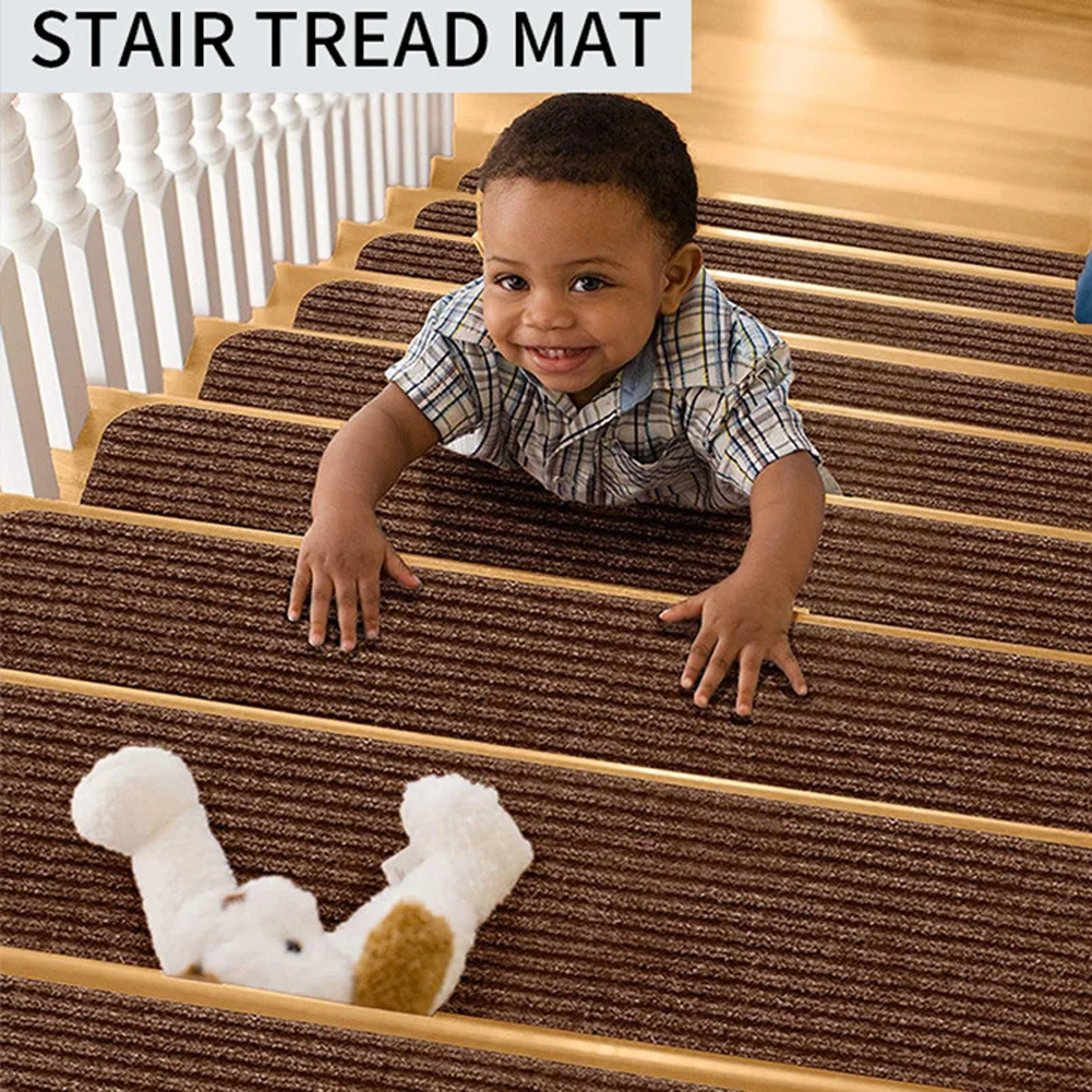 76x20cm Stair Tread Carpet Mats Anti-Slip Stepping Mat Self Adhesive Floor Mat Water Absorbing Protection Pad Machine Washable
76x20cm Stair Tread Carpet Mats Anti-Slip Stepping Mat Self Adhesive Floor Mat Water Absorbing Protection Pad Machine Washable