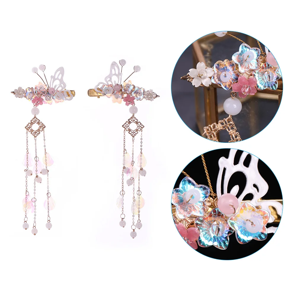 1 Pair Flower Tassel Hair Clip Chinese Style Vintage Headdress Hair Barrette Hair Clip Hair Accessory Hairpin
1 Pair Flower Tassel Hair Clip Chinese Style Vintage Headdress Hair Barrette Hair Clip Hair Accessory Hairpin