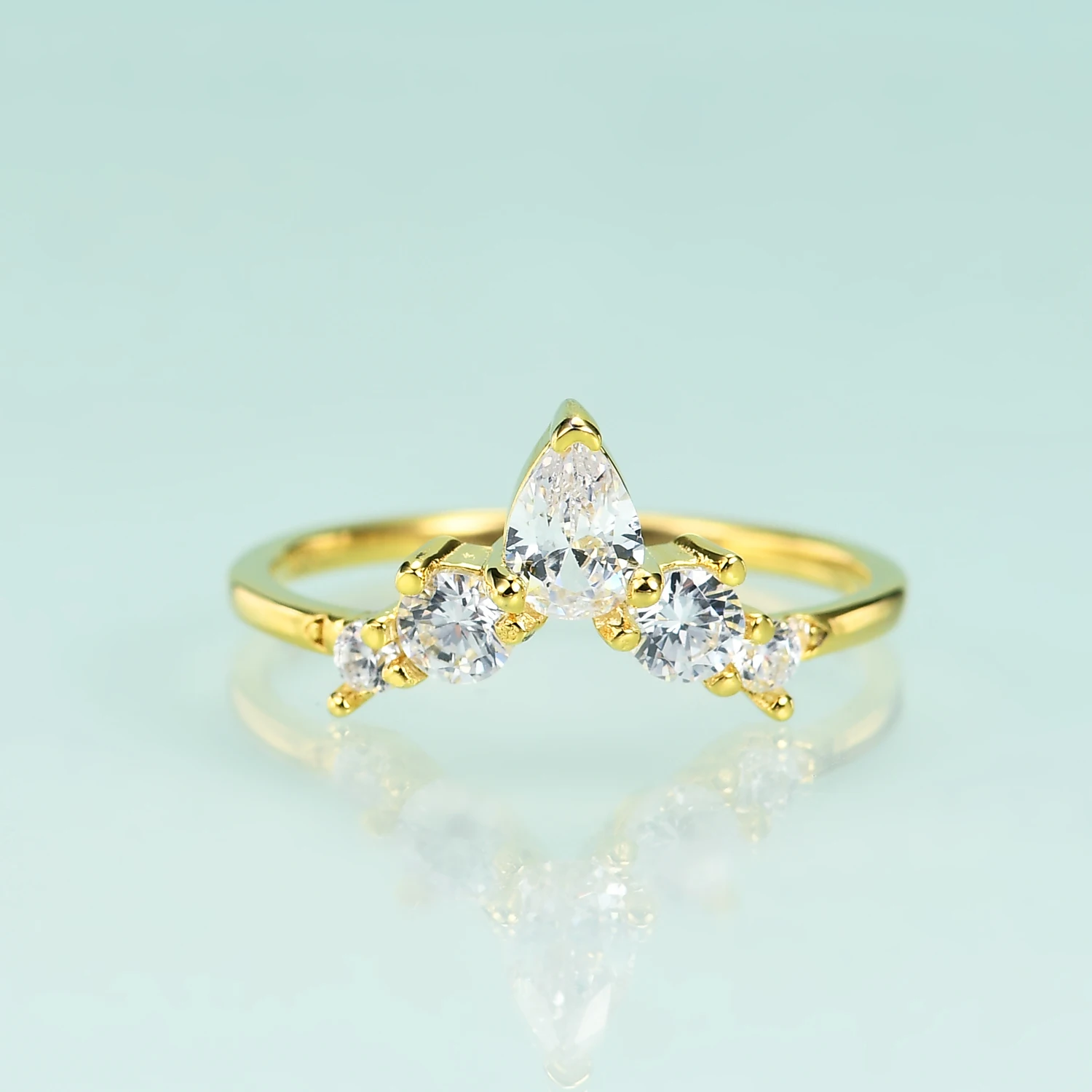 

Драгоценный камень красота 14K желтое золото для женщин кольца женское серебряное фианит AAAA кольца помолвка обручальное кольцо