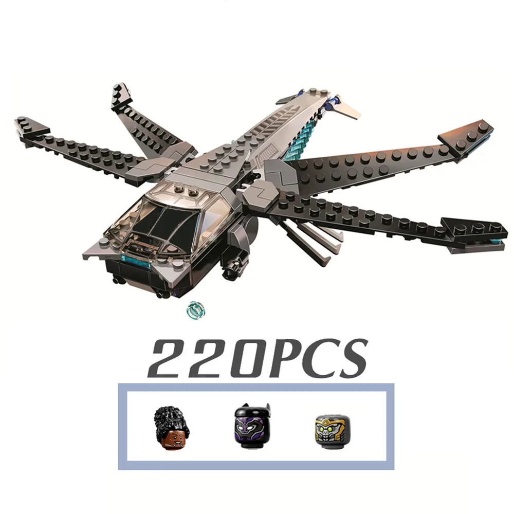 Black Panther Wakanda Forever Disney Marvels Shuri Avengers Fighter Aircraft Model Building Block Bricks Toy Kid Boy Gift Set
Black Panther Wakanda Forever Disney Marvels Shuri Avengers Fighter Aircraft Model Building Block Bricks Toy Kid Boy Gift Set