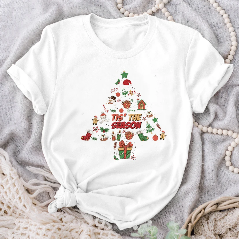 Kawaii Casual O-neck Women's T-shirt Holiday Travel 2023 Casual Versatile Cartoon Christmas Print T-shirt Street Ms. Christmas
Kawaii Casual O-neck Women's T-shirt Holiday Travel 2023 Casual Versatile Cartoon Christmas Print T-shirt Street Ms. Christmas