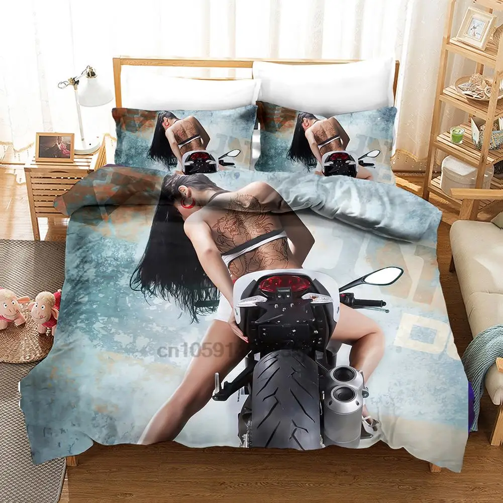 Motorcycle Beauty Quilt Cover Set 2/3 Pcs Comforter Sets Adults Comfortable Bedding Sets Twin Full Queen King Size
Motorcycle Beauty Quilt Cover Set 2/3 Pcs Comforter Sets Adults Comfortable Bedding Sets Twin Full Queen King Size