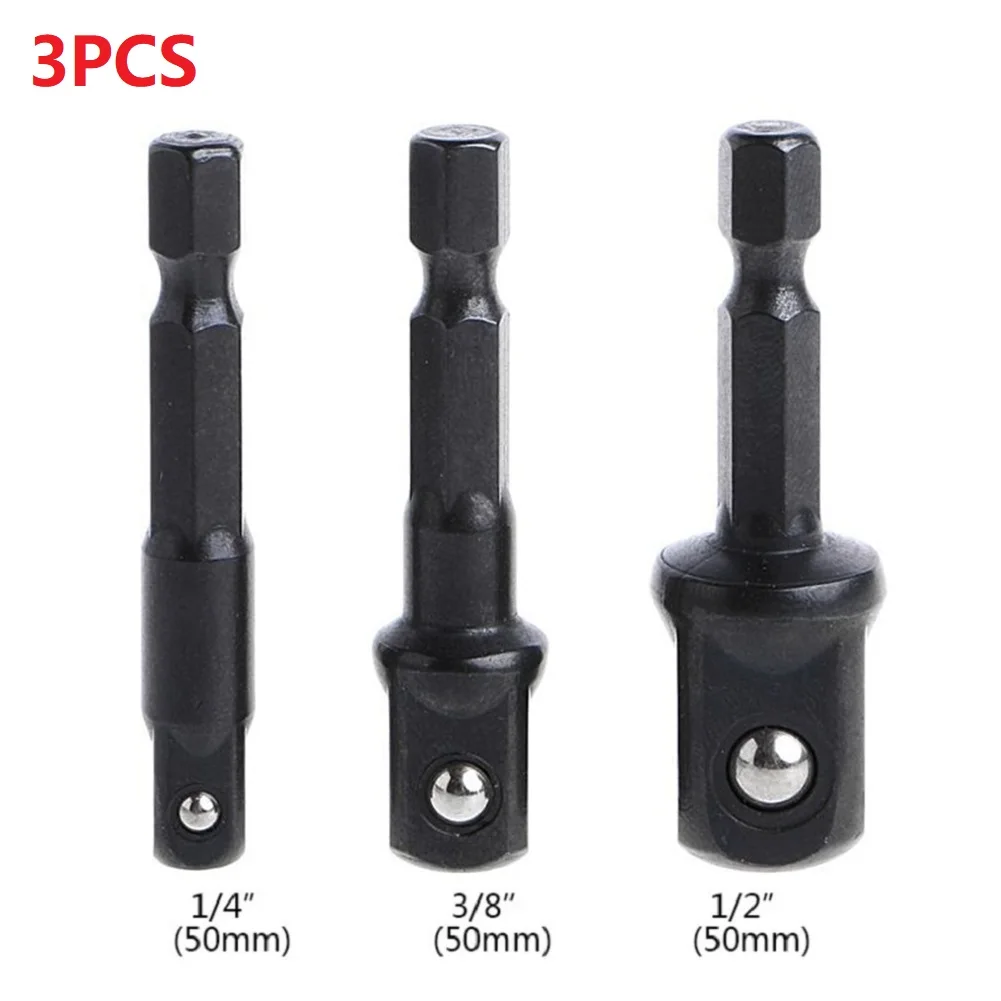 3pc Impact Socket Adapter 1/4 3/8 1/2Inch Nut Driver Sockets Hex Shank Extension Drill Bits For Electric Screwdriver Tool
3pc Impact Socket Adapter 1/4 3/8 1/2Inch Nut Driver Sockets Hex Shank Extension Drill Bits For Electric Screwdriver Tool