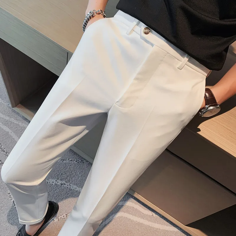 High Quality Men's Casual Trousers Solid Color Business Dress Pants Formal Office Social Suit Pants Slim Fit Streetwear Clothing
High Quality Men's Casual Trousers Solid Color Business Dress Pants Formal Office Social Suit Pants Slim Fit Streetwear Clothing