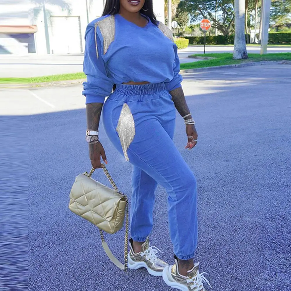 2 Pcs/Set Round Neck High Waist Loose Elastic Waist Crew Neck Sweatshirt Trousers Set Women Tops Pants Set Women Clothing
2 Pcs/Set Round Neck High Waist Loose Elastic Waist Crew Neck Sweatshirt Trousers Set Women Tops Pants Set Women Clothing