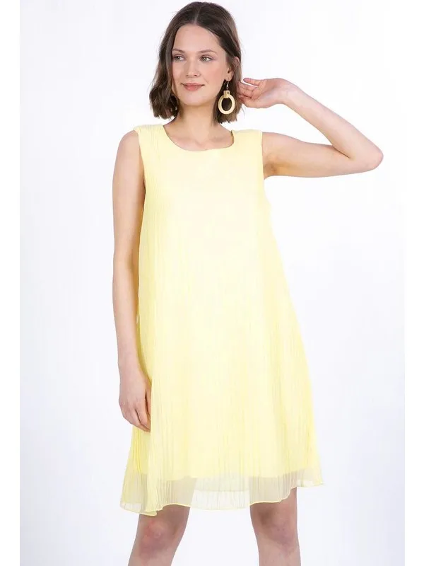 Mnt.21 Sleeveless; Pleats Yellow Dress women summer dress casual long prom midi maxi
Mnt.21 Sleeveless; Pleats Yellow Dress women summer dress casual long prom midi maxi