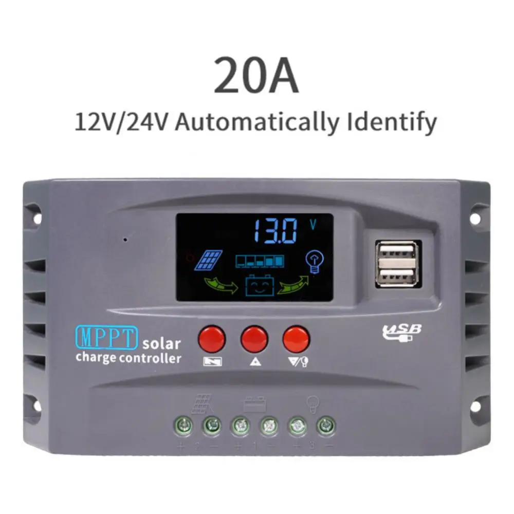 10A 20A 30A Solar Controller PWM Battery Charger 12V 24V Auto LCD Display Dual USB 5V Output Solar Panel Battery Regulator
10A 20A 30A Solar Controller PWM Battery Charger 12V 24V Auto LCD Display Dual USB 5V Output Solar Panel Battery Regulator