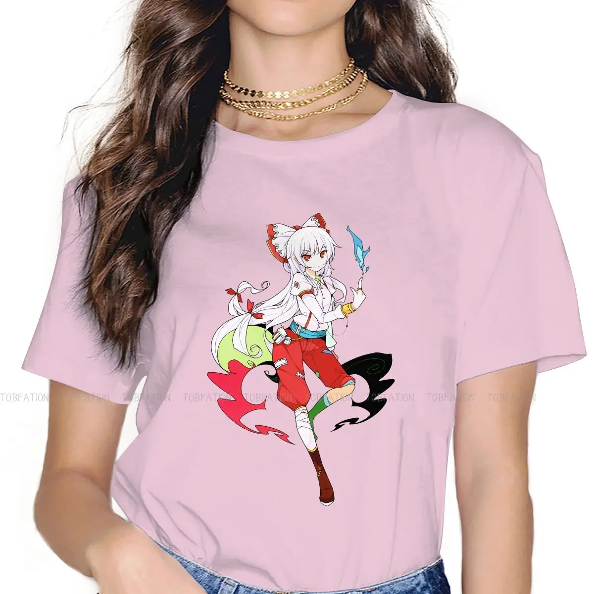 Fujiwara No Mokou Essential TShirt For Girls Touhou Project Game Tops Fashion Female T Shirt Cotton Summer Loose
Fujiwara No Mokou Essential TShirt For Girls Touhou Project Game Tops Fashion Female T Shirt Cotton Summer Loose