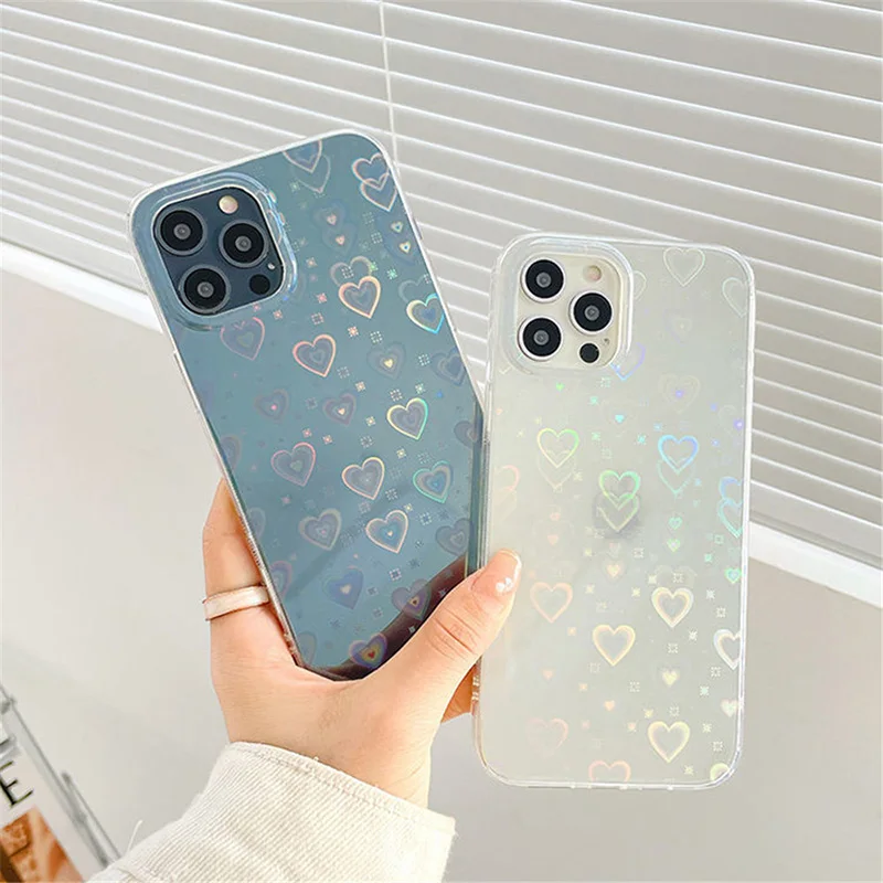 Laser Love Heart Case For IPhone 13 Pro Max Gradient Cover Luxury IPhone 11 12 Pro Max X XR XS 10 7 8 6 6s Plus SE 2020 Bumper
Laser Love Heart Case For IPhone 13 Pro Max Gradient Cover Luxury IPhone 11 12 Pro Max X XR XS 10 7 8 6 6s Plus SE 2020 Bumper