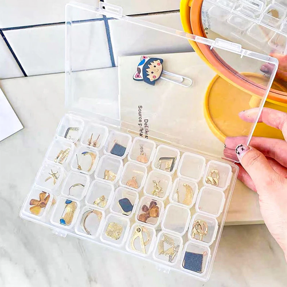 58/28 Grids Jewelry Storage Box Ant-oxidation Ring Necklace Holder Case Beads Pearl Box Travel Jewelry Makeup Organizer Box Bin 
58/28 Grids Jewelry Storage Box Ant-oxidation Ring Necklace Holder Case Beads Pearl Box Travel Jewelry Makeup Organizer Box Bin