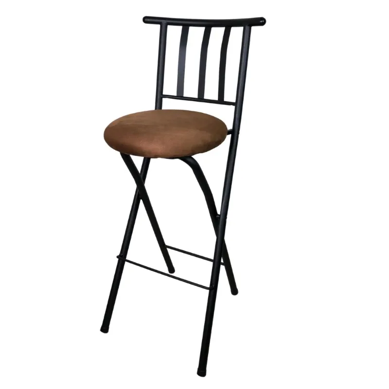 

Мебель для помещений, металлический складной стул со скошенной спинкой и сиденьем из микрофибры