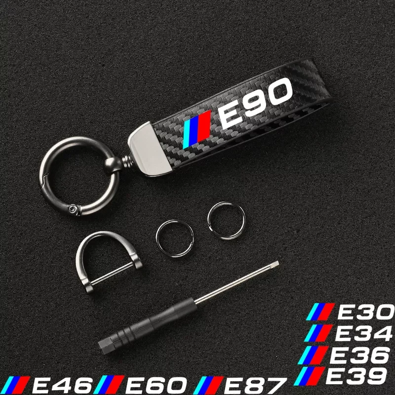 High-end Carbon Fiber Leather Car KeyChain 360 Degree Rotating Horseshoe key Rings For Bmw e30 e34 e36 e39 e46 e60 e87 e90 Car
High-end Carbon Fiber Leather Car KeyChain 360 Degree Rotating Horseshoe key Rings For Bmw e30 e34 e36 e39 e46 e60 e87 e90 Car