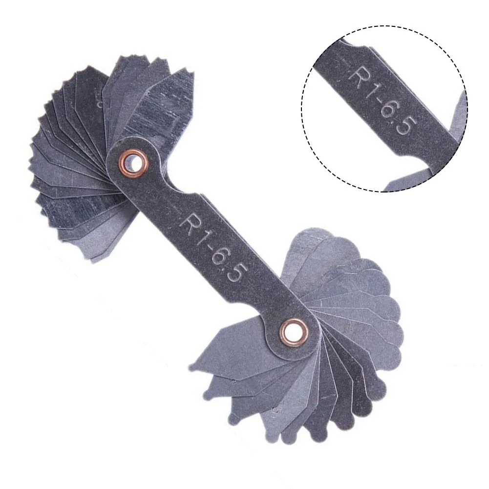 Radius Template R Gauge Radius Gauge Plate Fillet Gauge Measuring Tool R1-6.5 7-14.5 15-25 26-80 Concave Convex Arc Measuring
Radius Template R Gauge Radius Gauge Plate Fillet Gauge Measuring Tool R1-6.5 7-14.5 15-25 26-80 Concave Convex Arc Measuring