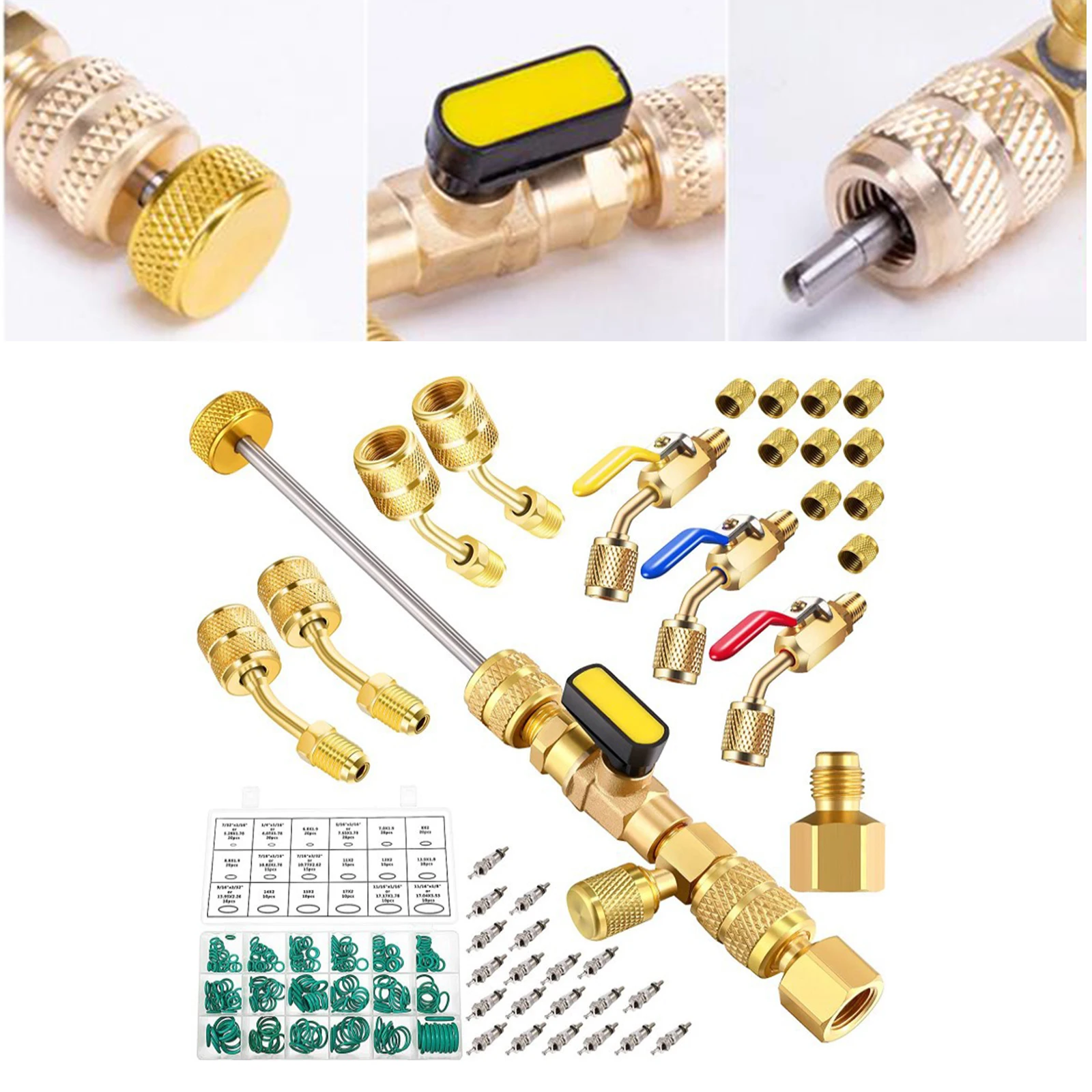 40Piece Valve Core Quick Remover Installer Brass Nut for Air Conditioner Valve Core Remover Kits for Refrigerant Air Conditioner
40Piece Valve Core Quick Remover Installer Brass Nut for Air Conditioner Valve Core Remover Kits for Refrigerant Air Conditioner
