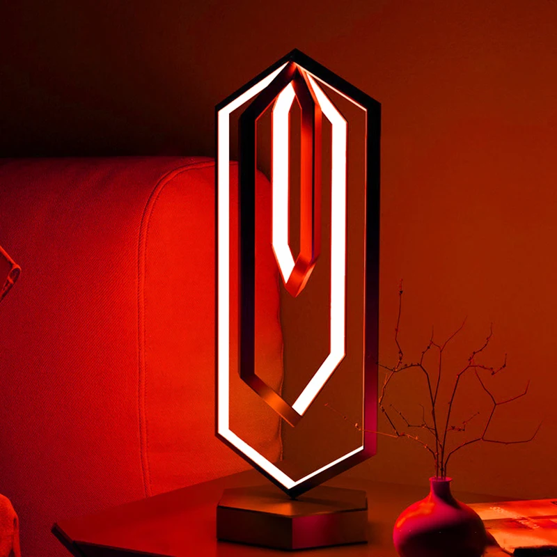 Modern RGB Polygon Remote Control Table Lamp APP Atmosphere Metal Club Light Living Room Bedroom Decoration Lamps Bedside Lamp
Modern RGB Polygon Remote Control Table Lamp APP Atmosphere Metal Club Light Living Room Bedroom Decoration Lamps Bedside Lamp
