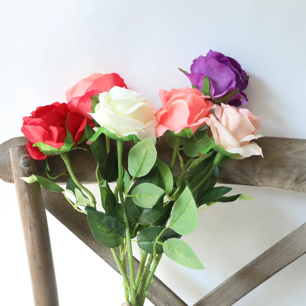 52cm artificial silk high quality rose branch for Valentine's Day gift decoration fake roses flower red white wedding home decor
52cm artificial silk high quality rose branch for Valentine's Day gift decoration fake roses flower red white wedding home decor