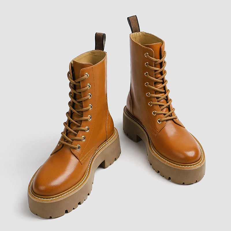 Winter Luxury Brand Leather Ankle Boots Women's Round Toe Lace Up Women's Martin Boots High Heels Platform Boots Women's
Winter Luxury Brand Leather Ankle Boots Women's Round Toe Lace Up Women's Martin Boots High Heels Platform Boots Women's