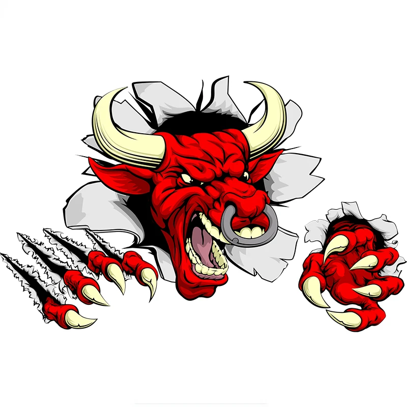 CG Car Sticker 3D Angry Cow Red of Bull Car Decal Motorcycle Car Body Bumper High Quality Vinyl Decals Accessories
CG Car Sticker 3D Angry Cow Red of Bull Car Decal Motorcycle Car Body Bumper High Quality Vinyl Decals Accessories