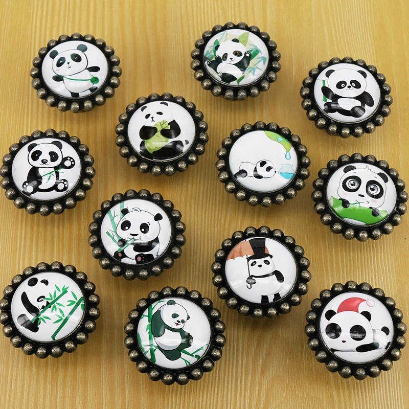 Cute Panda Cabinet Knobs and Handles Bronze Furniture Handles Glass & Zinc alloy Kitchen Cupboard Door Drawer Knobs
Cute Panda Cabinet Knobs and Handles Bronze Furniture Handles Glass & Zinc alloy Kitchen Cupboard Door Drawer Knobs