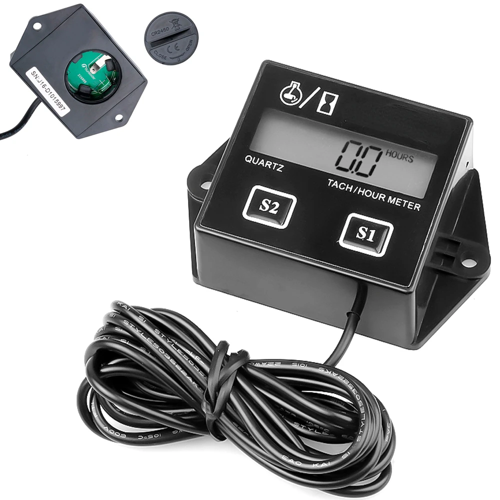 Timers Motorcycle Engine tach Hour Meter Gauge Digital LCD Display Tachometer For Moto Marine Boat Motor Stroke Engine Car
Timers Motorcycle Engine tach Hour Meter Gauge Digital LCD Display Tachometer For Moto Marine Boat Motor Stroke Engine Car