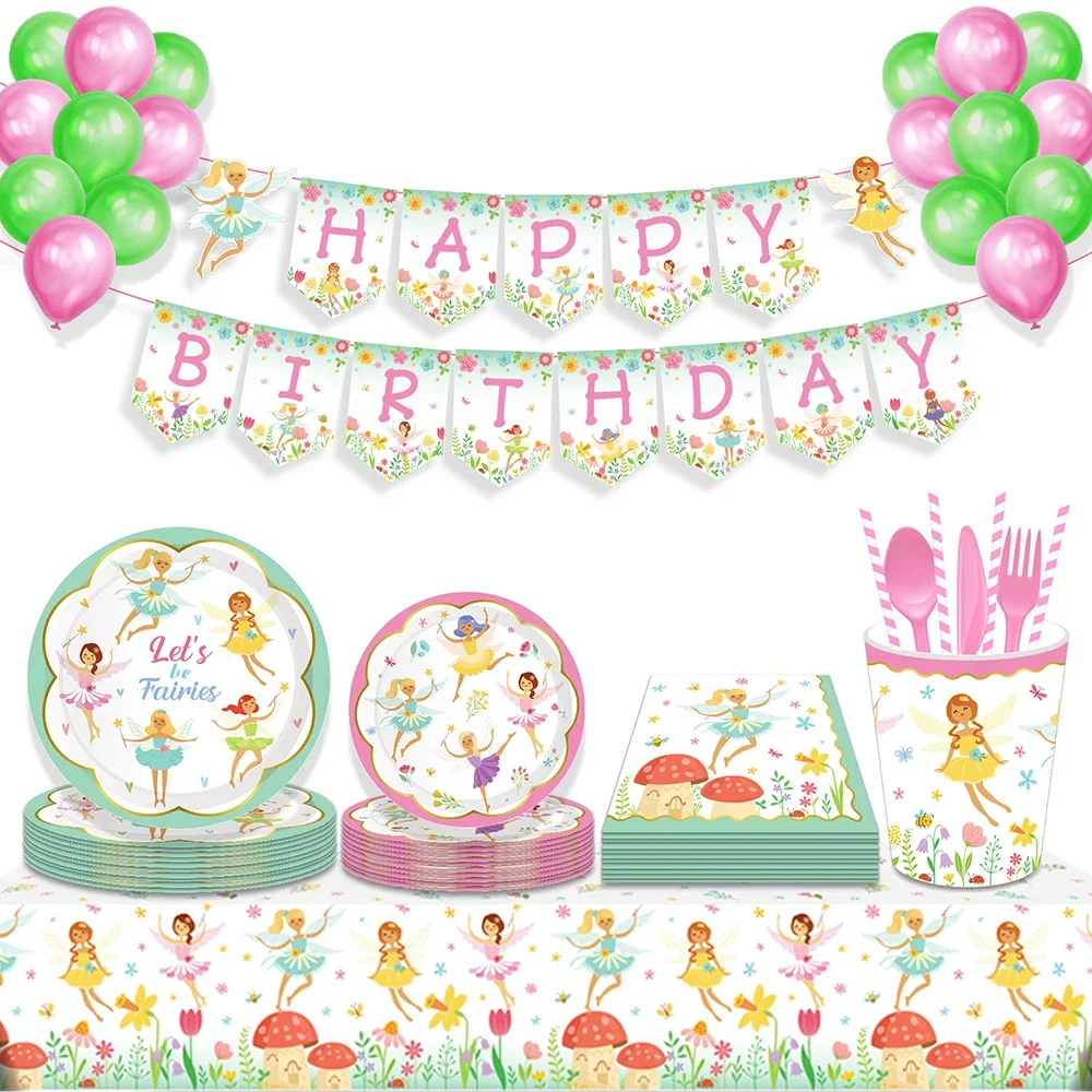 Girl Fary Tales Wing Fairies Elfin Elf Birthday Party Paper Disposable Tableware Sets Plates Banner Baby Shower Party Decoration
Girl Fary Tales Wing Fairies Elfin Elf Birthday Party Paper Disposable Tableware Sets Plates Banner Baby Shower Party Decoration