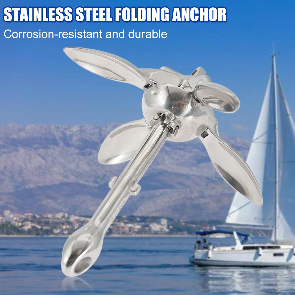 New Folding Grapnel Anchor Marine Grade Stainless Steel Portable Anchor Kit For Small Watercraft Dinghies Kayaks Paddle Boat
New Folding Grapnel Anchor Marine Grade Stainless Steel Portable Anchor Kit For Small Watercraft Dinghies Kayaks Paddle Boat