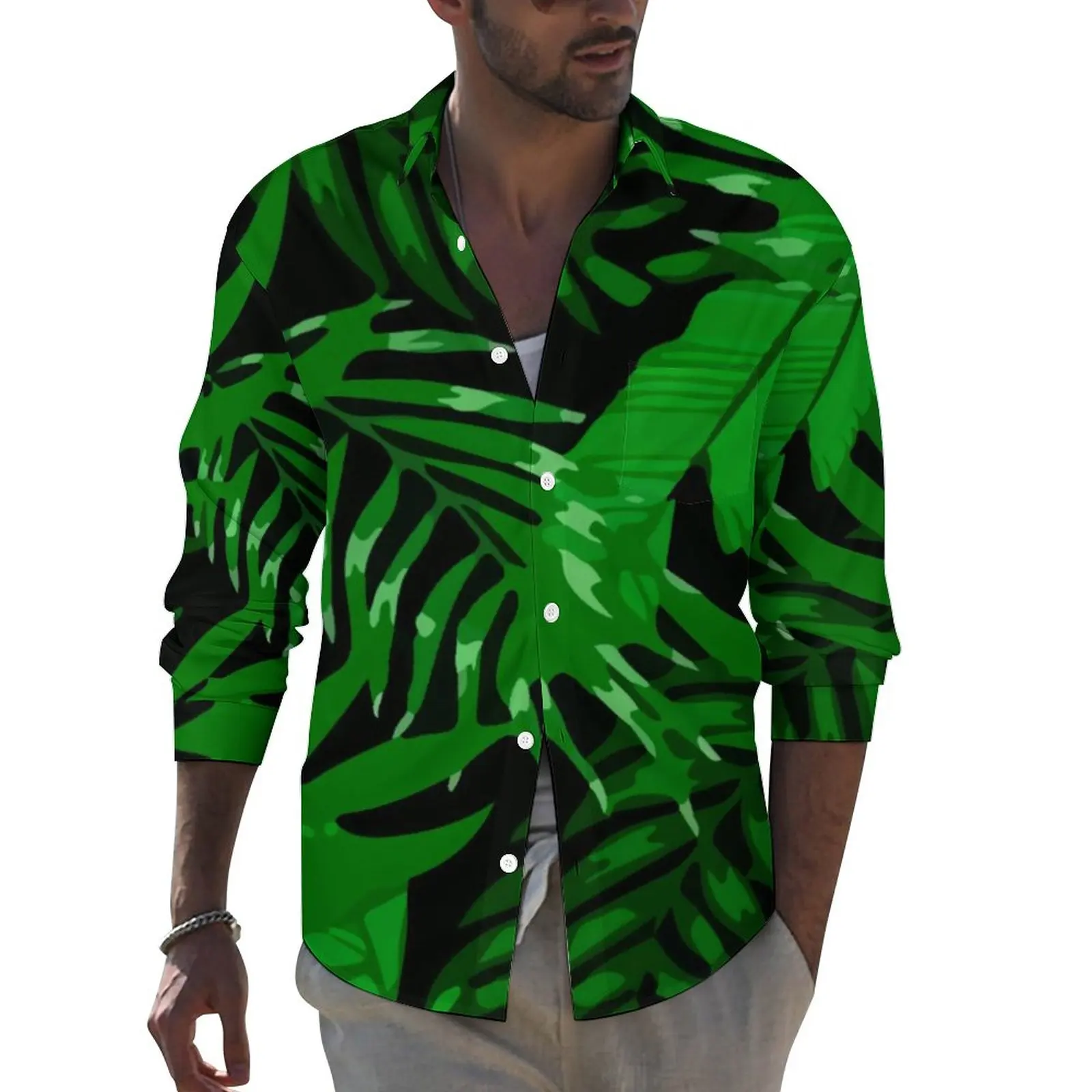 Summer Tropical Shirt Autumn Green Leaves Print Casual Shirts Male Trending Blouses Long Sleeve Design Y2K Top Plus Size 4XL
Summer Tropical Shirt Autumn Green Leaves Print Casual Shirts Male Trending Blouses Long Sleeve Design Y2K Top Plus Size 4XL
