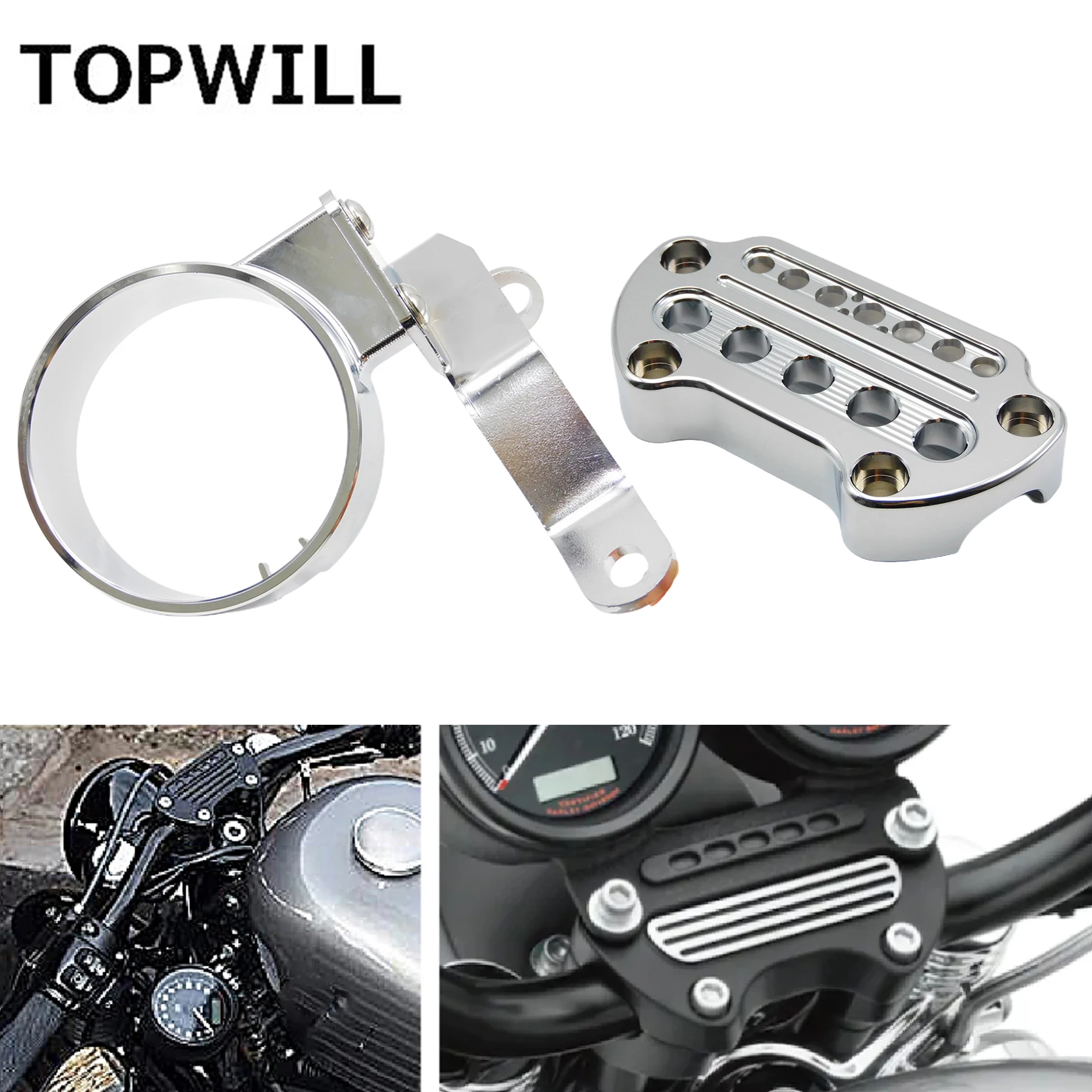 Motorcycle Chrome Speedometer Relocation Mount Bracket Housing Side Cover Handlebar Top Clamp For Harley Sportster 883 XL 04-Up
Motorcycle Chrome Speedometer Relocation Mount Bracket Housing Side Cover Handlebar Top Clamp For Harley Sportster 883 XL 04-Up