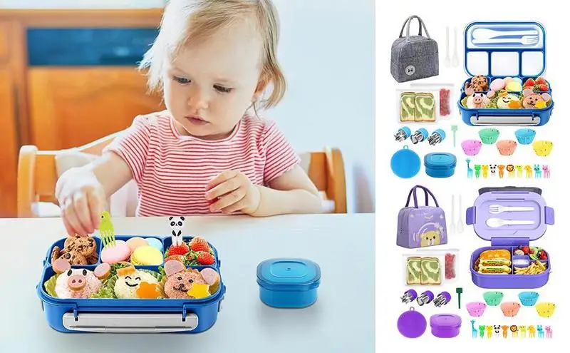 27pcs Lunch Box Set With Spoon And Fork 4 Compartment Special Utensil Design Food Storage Box Leak-proof Bento Box For Home
27pcs Lunch Box Set With Spoon And Fork 4 Compartment Special Utensil Design Food Storage Box Leak-proof Bento Box For Home