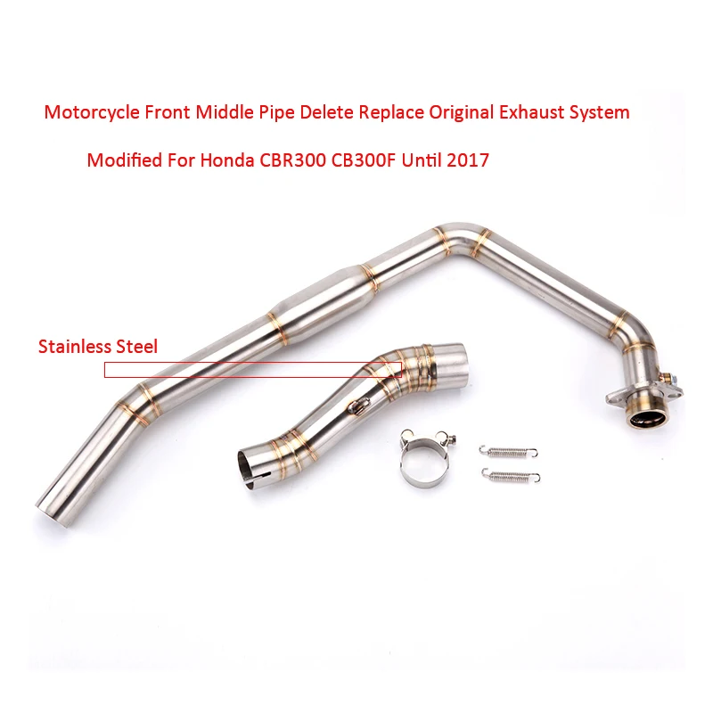 CBR300 Front Middle Link Pipe 51mm Stainless Steel Silencer System Silp On Modified For Honda CBR300 CB300F Until 2017
CBR300 Front Middle Link Pipe 51mm Stainless Steel Silencer System Silp On Modified For Honda CBR300 CB300F Until 2017