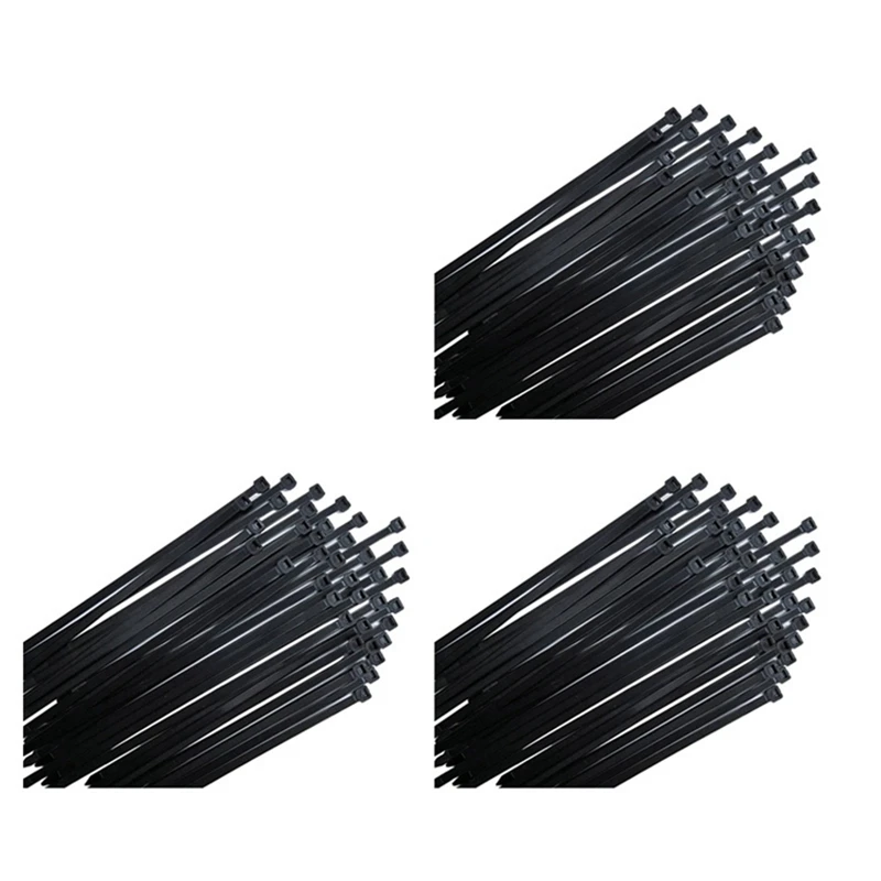 3X Cable Ties Black Pack Of 300 Mm X 7.6 Mm UV Resistant Ultra With 75 Kg Tensile Strength Heat Resistant Durable
3X Cable Ties Black Pack Of 300 Mm X 7.6 Mm UV Resistant Ultra With 75 Kg Tensile Strength Heat Resistant Durable