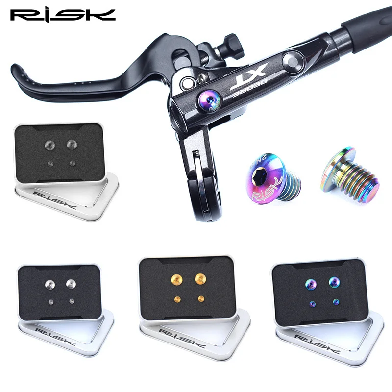 RISK A Whole/Separate Oil Cylinder Lid Bolts for Shimano Bike Brake Lever Titanium Disc Fixed Screw Bicycle Hydraulic Brake Bolt
RISK A Whole/Separate Oil Cylinder Lid Bolts for Shimano Bike Brake Lever Titanium Disc Fixed Screw Bicycle Hydraulic Brake Bolt