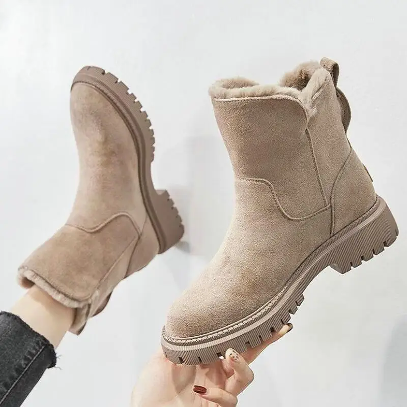 Winter Boots Women Super Warm Plus Size Nice Women Beige Mid-Calf Motorcycle Boots Warm Plush Platform Shoes Zapatos Para Mujer
Winter Boots Women Super Warm Plus Size Nice Women Beige Mid-Calf Motorcycle Boots Warm Plush Platform Shoes Zapatos Para Mujer