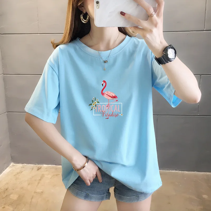 2021 Summer New Woman Tshirts Aesthetic Gothic Blended Appliques Regular O-neck Printing Pullover Blended 
2021 Summer New Woman Tshirts Aesthetic Gothic Blended Appliques Regular O-neck Printing Pullover Blended