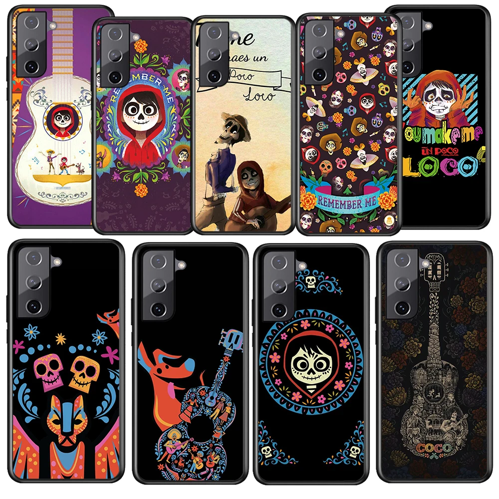 

Disney Movie Coco Adventure For Samsung Galaxy S22 S21 S20 Ultra Pro Lite S10 5G S10E S9 Plus Black Cover Phone Case