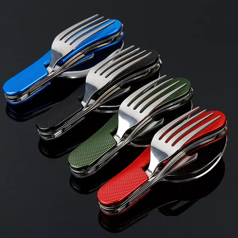 4 in 1 Outdoor Tableware Fork Scoop Knife Bottle Opener Camping Stainless Steel Folding Pocket Kits Dinnerware Sets CA
4 in 1 Outdoor Tableware Fork Scoop Knife Bottle Opener Camping Stainless Steel Folding Pocket Kits Dinnerware Sets CA