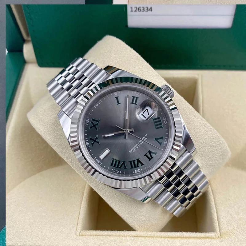 

Luxury Mens Watch datejust Waterproof Mechanical 41mm Sapphire Jubbile Bracelet Green Rome Automatic eta2813 Movement Wristwatch