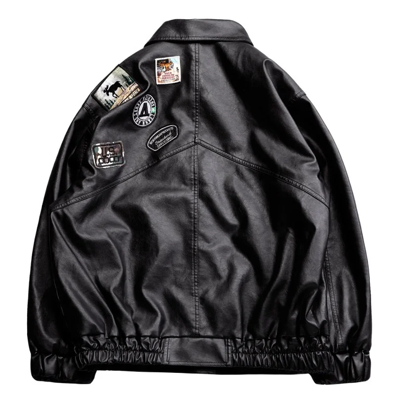 2023 Leather Men Autumn Fleece Motorcycle PU Leahter Jacket Male Turndown Collar Casual Windbreaker Ropa De Hombre Coat
2023 Leather Men Autumn Fleece Motorcycle PU Leahter Jacket Male Turndown Collar Casual Windbreaker Ropa De Hombre Coat