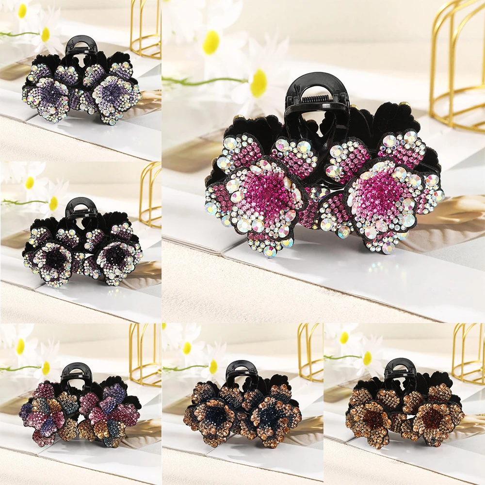 Retro Large Flower Rhinestone Hair Claw Women Flower Hairpin Girl Headdress Ornament Styling Tools Fashion Hair Accessories
Retro Large Flower Rhinestone Hair Claw Women Flower Hairpin Girl Headdress Ornament Styling Tools Fashion Hair Accessories