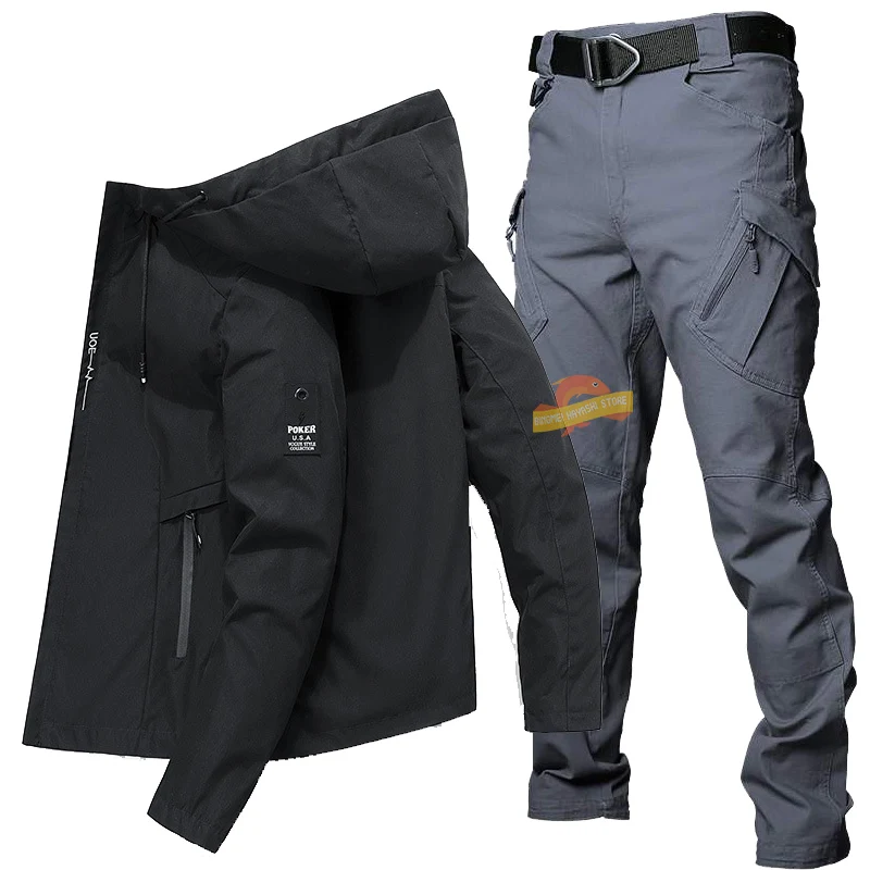 2022 New Men's Clothes Spring Autumn Thin Hooded Windbreaker High Quality Casual Sportswear Fashion Zipper Jacket + Pants Suit
2022 New Men's Clothes Spring Autumn Thin Hooded Windbreaker High Quality Casual Sportswear Fashion Zipper Jacket + Pants Suit