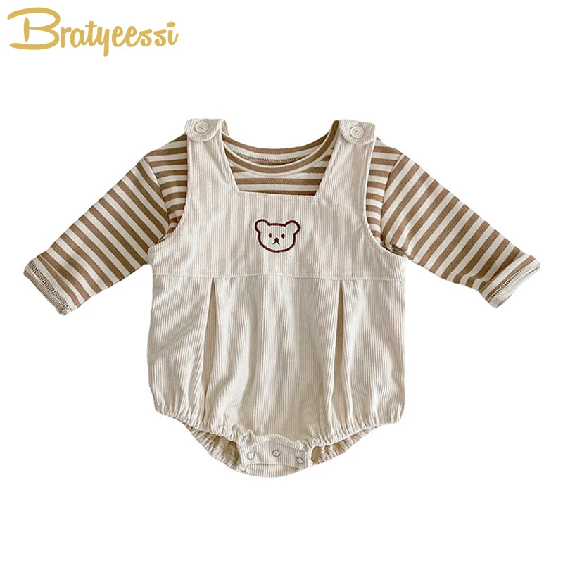 Corduroy Baby Overalls T Shirts 2PCS Baby Outfit Set Fashion Cotton Striped Autumn Kids Clothes Girls Boys Suit Infant Clothing
Corduroy Baby Overalls T Shirts 2PCS Baby Outfit Set Fashion Cotton Striped Autumn Kids Clothes Girls Boys Suit Infant Clothing