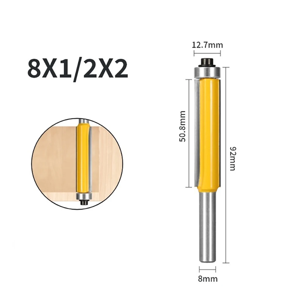 

2023 Brand New Router Bit Milling Cutter YG6X 12.7mm / 1/2\\'\\' 45# Steel 50.8mm/63mm/76mm 8mm Shank Lubricated