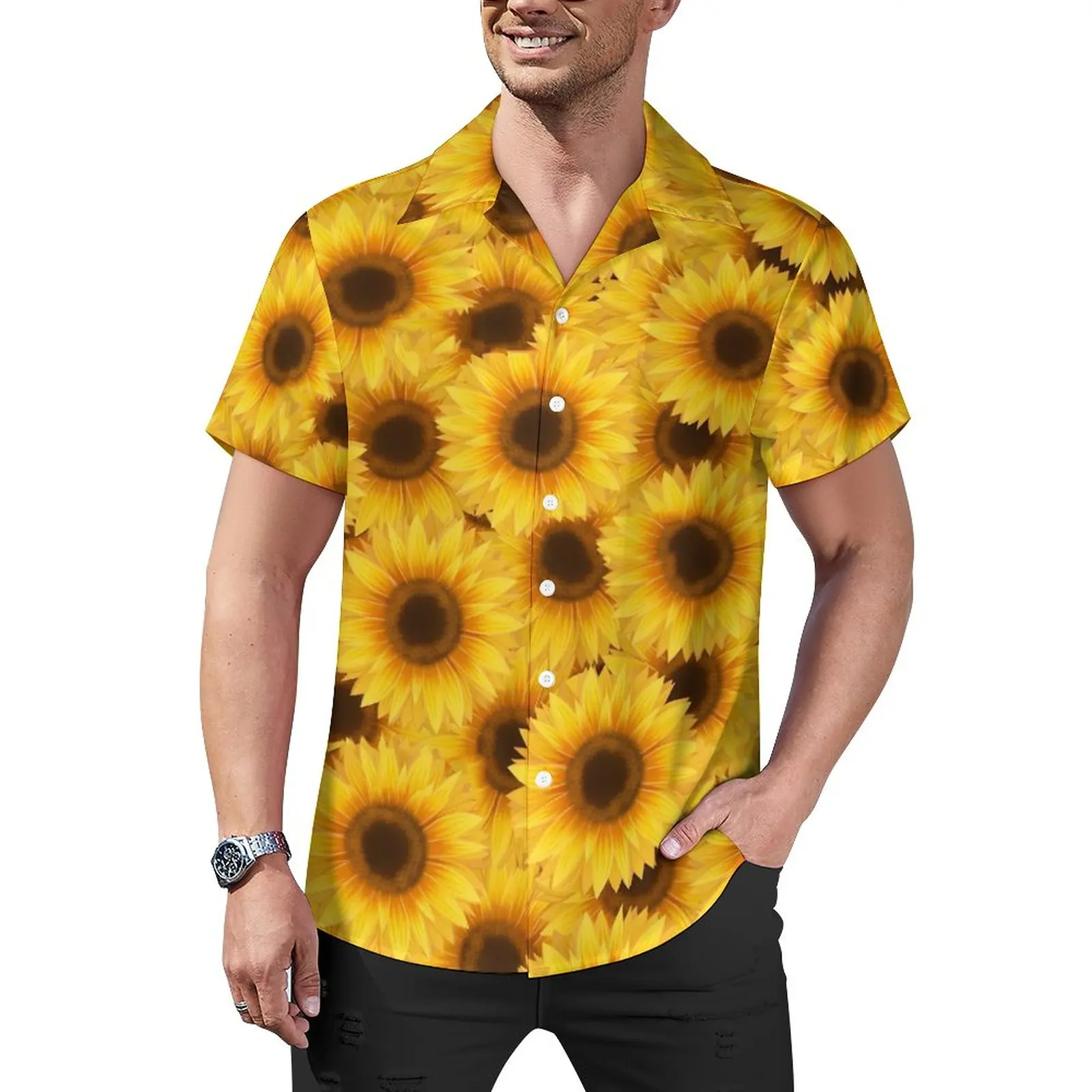 Sunflower Print Loose Shirt Men Beach Nature Flower Casual Shirts Summer Design Short Sleeve Trendy Oversize Blouses
Sunflower Print Loose Shirt Men Beach Nature Flower Casual Shirts Summer Design Short Sleeve Trendy Oversize Blouses