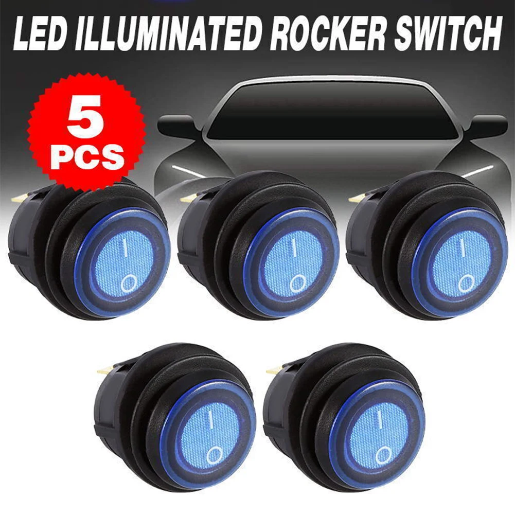 5Pcs/Set LED Round Switch12V 20A Car SPST Auto Marine Round Switch Rocker Waterproof Switches Car Accessories
5Pcs/Set LED Round Switch12V 20A Car SPST Auto Marine Round Switch Rocker Waterproof Switches Car Accessories