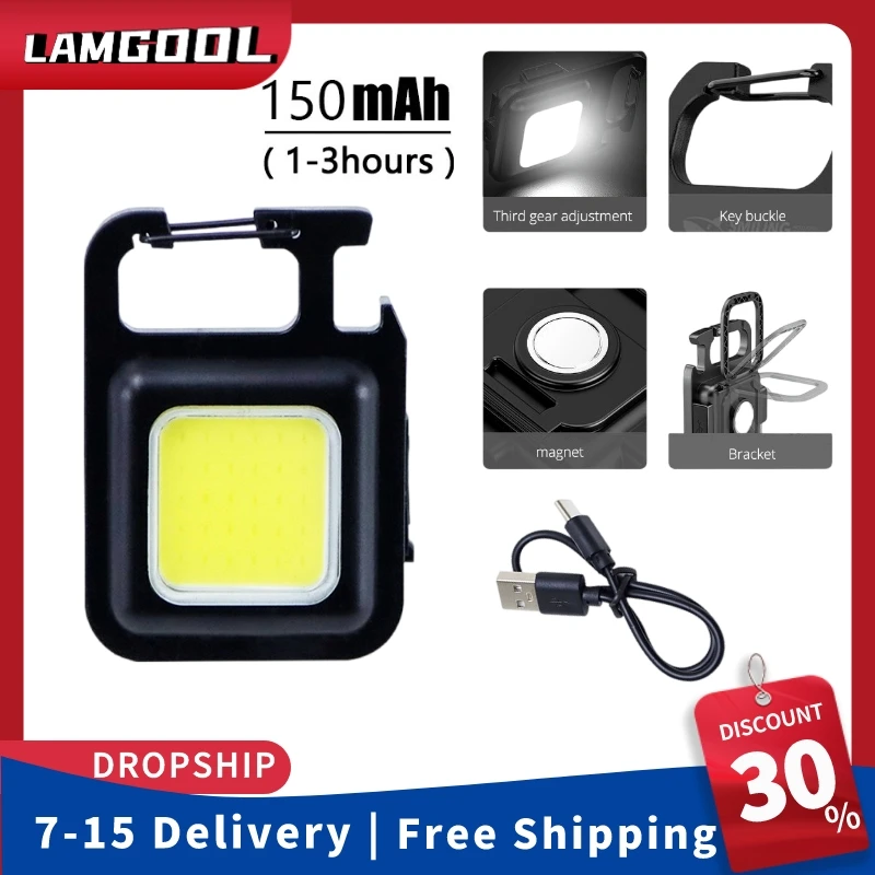 Mini Work Light Portable Outdoor Camping Lights USB Rechargeable Flashlight LED Pocket Light Small Corkscrew COB Keychain Lights
Mini Work Light Portable Outdoor Camping Lights USB Rechargeable Flashlight LED Pocket Light Small Corkscrew COB Keychain Lights