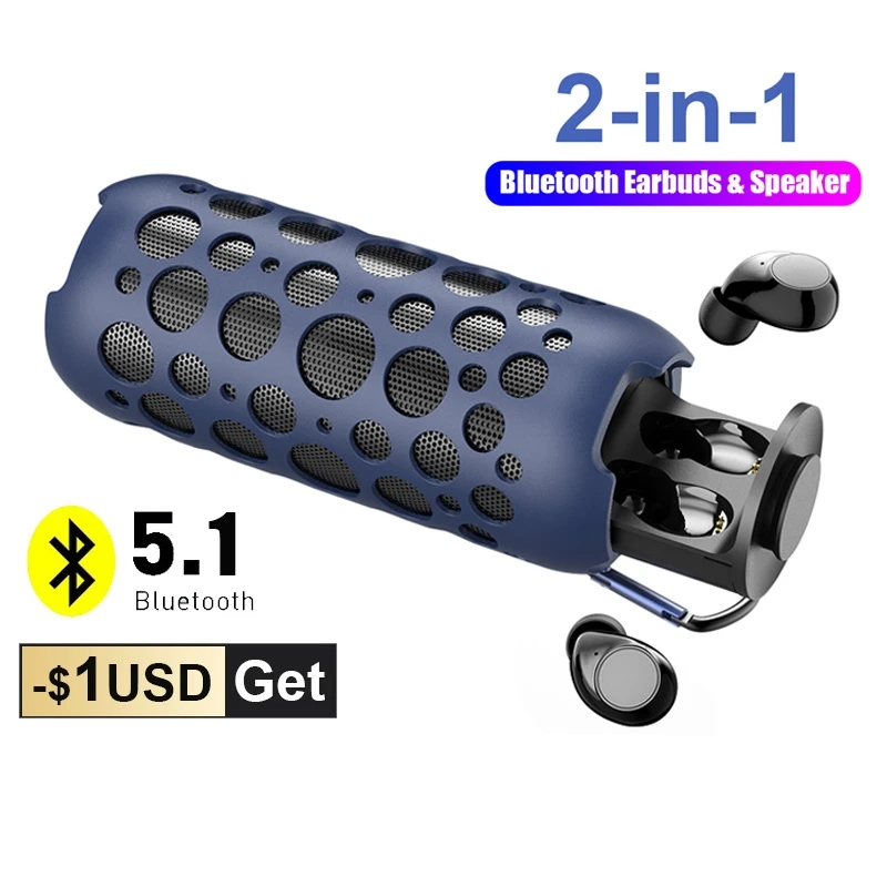 Беспроводные наушники 2 в 1, Bluetooth-колонки, сенсорные спортивные наушники, сильные басы, звуковая коробка, портативный громкоговоритель, Внутриканальные наушники
Беспроводные наушники 2 в 1, Bluetooth-колонки, сенсорные спортивные наушники, сильные басы, звуковая коробка, портативный громкоговоритель, Внутриканальные наушники