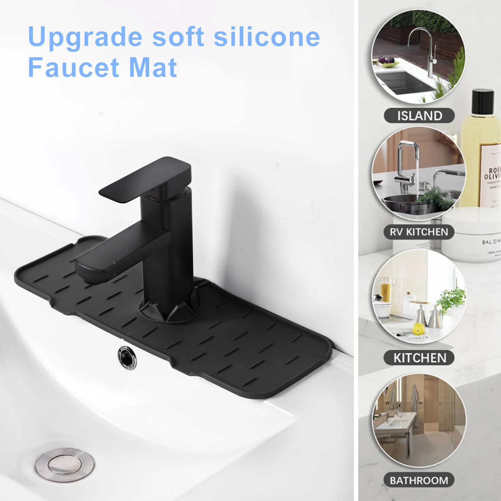 Faucet Sink Splash Catcher Washable Silicone Backsplash Guard Sink Splash Guard Drying Mat for Kitchen Counter Accessories
Faucet Sink Splash Catcher Washable Silicone Backsplash Guard Sink Splash Guard Drying Mat for Kitchen Counter Accessories